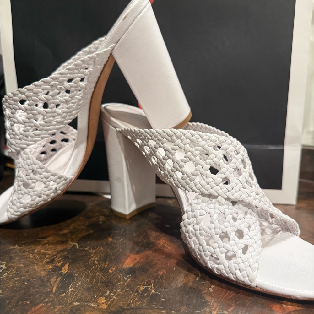 Paige Noel Woven Leather Mules - Picture 7 of 7